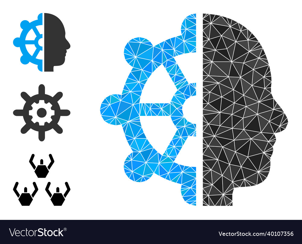 Triangle filled intellect icon with bonus vector image Triangle filled intellect icon with bonus