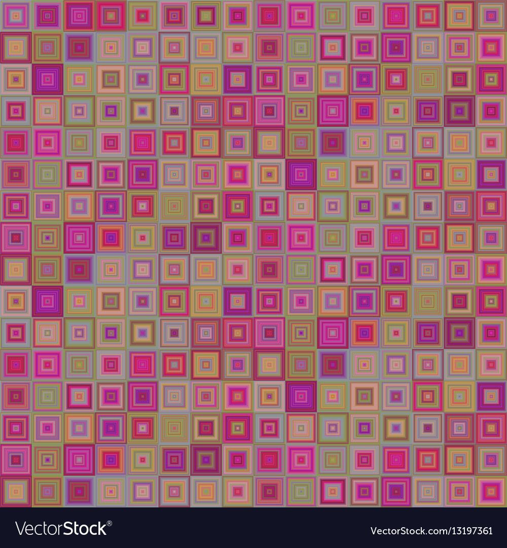 Abstract concentric square mosaic background