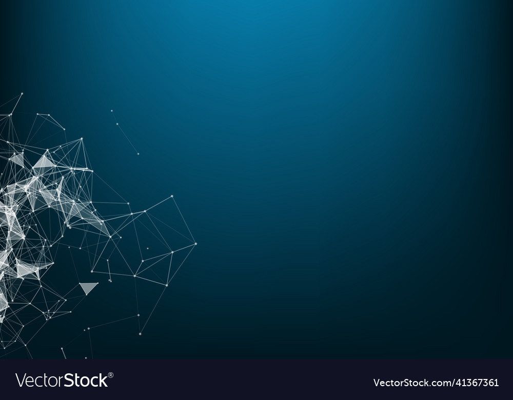 Abstract particles and lines plexus effect vector image Abstract particles and lines plexus effect