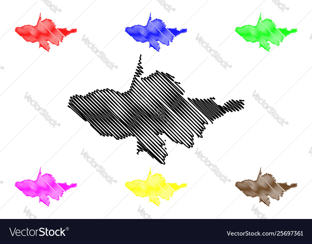 Andijan region map vector image Andijan region map