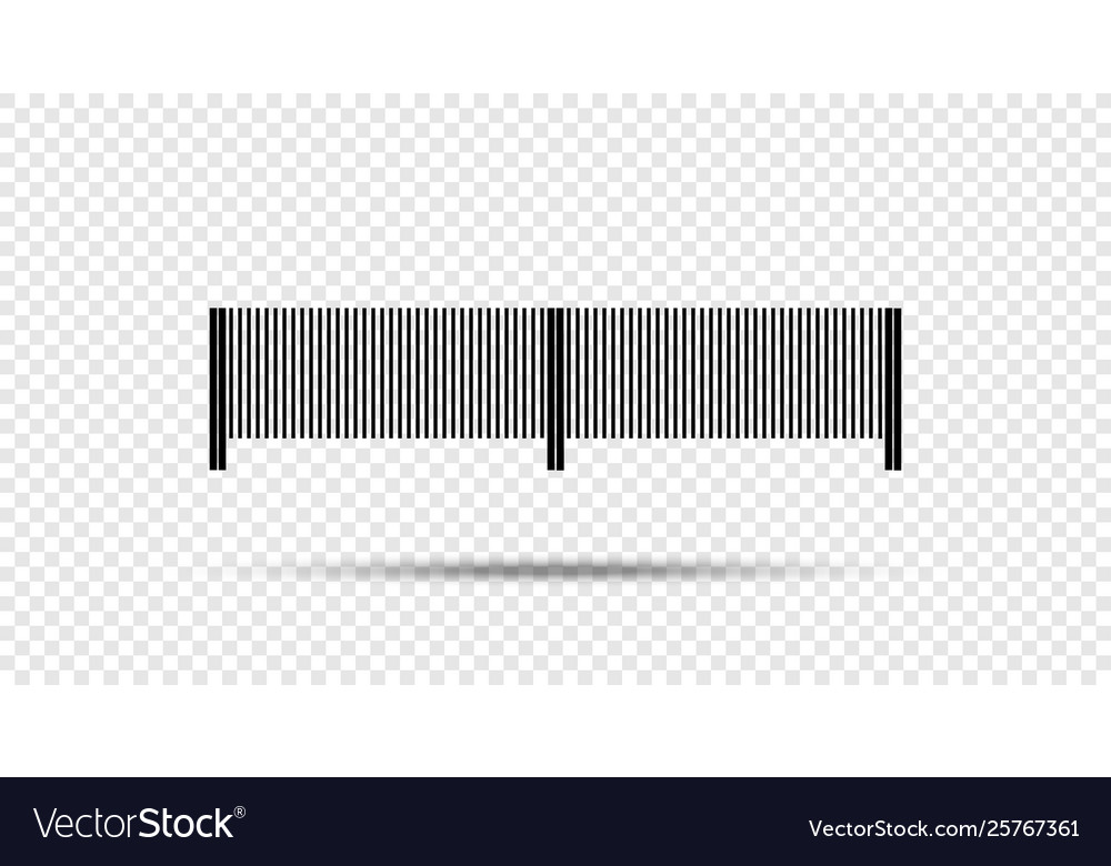 Bar code icon isolated on transparent background