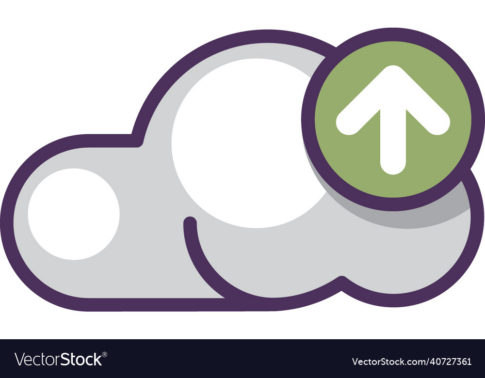 Cloud file upload Vector Image Cloud file upload