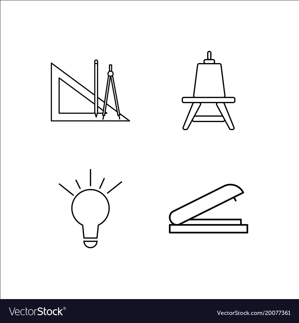 Design and studio simple linear icon setsimple