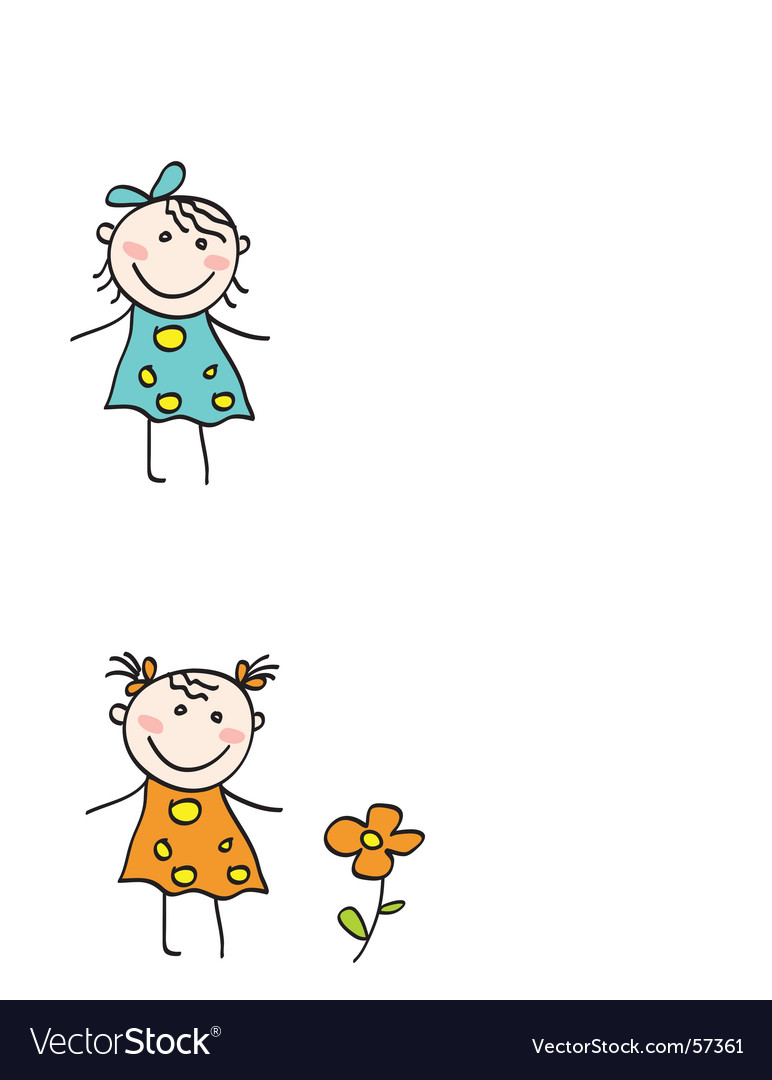 Doodle kids Royalty Free Vector Image - VectorStock
