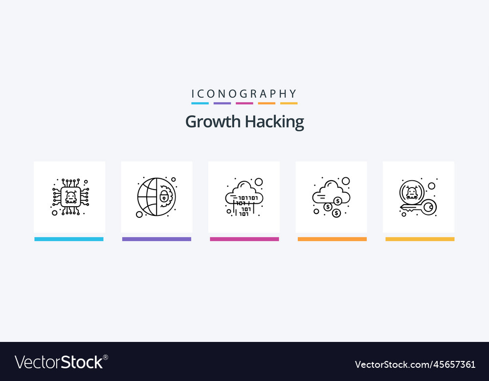 Hacking line 5 icon pack including secured