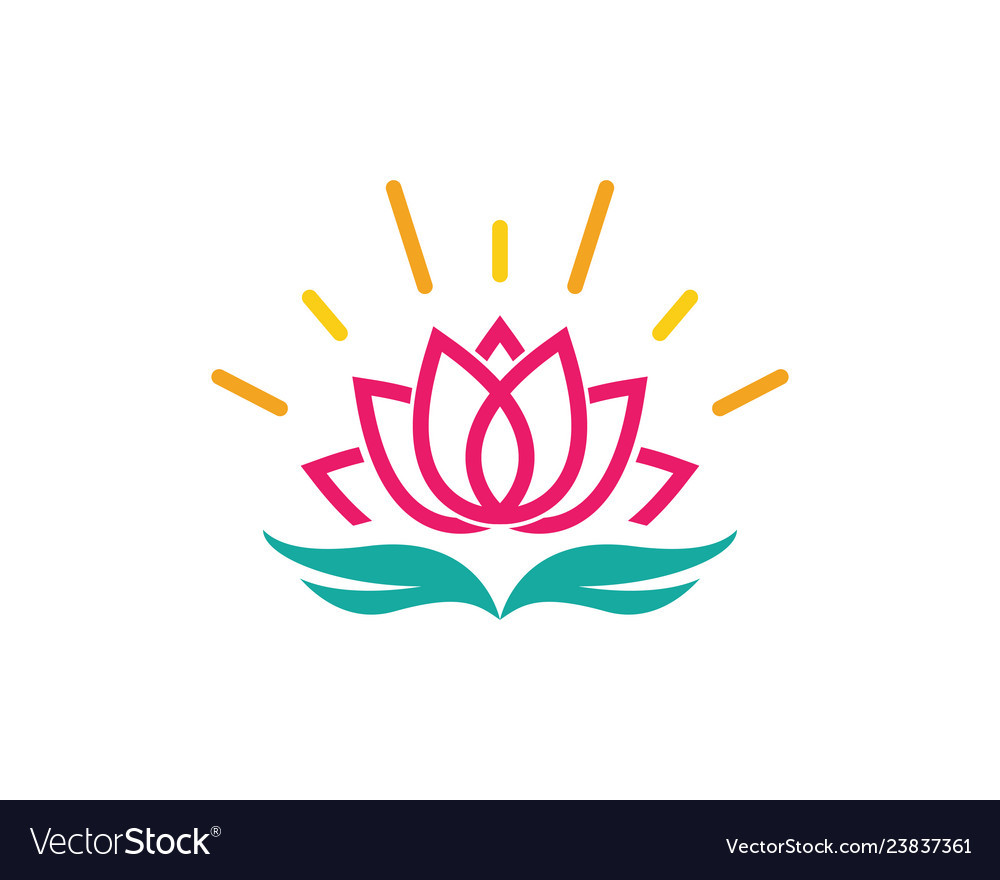 Lotus Blumen Design Logo Vorlage Symbol