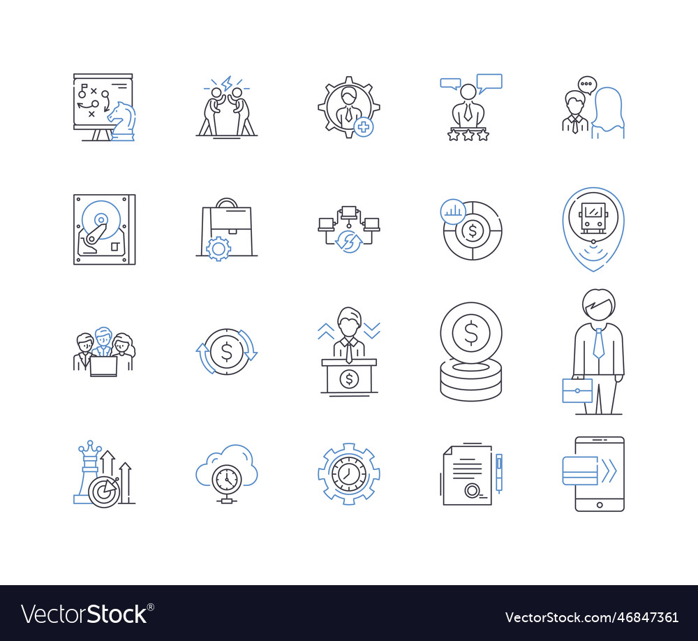 Scaling down line icons collection simplify vector image Scaling down line icons collection simplify