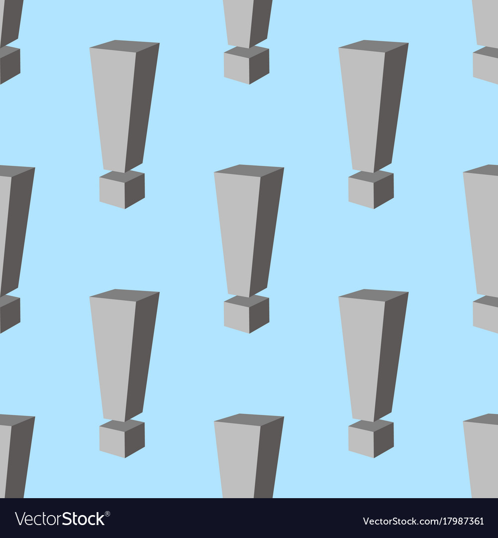Seamless pattern of exclamation marks background