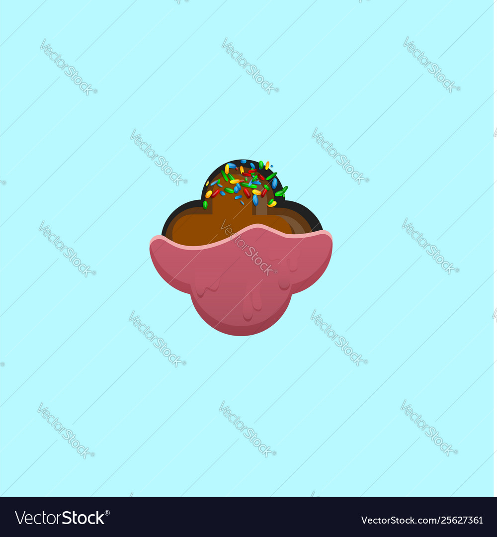 Sweet character from a fontset vector image Sweet character from a fontset