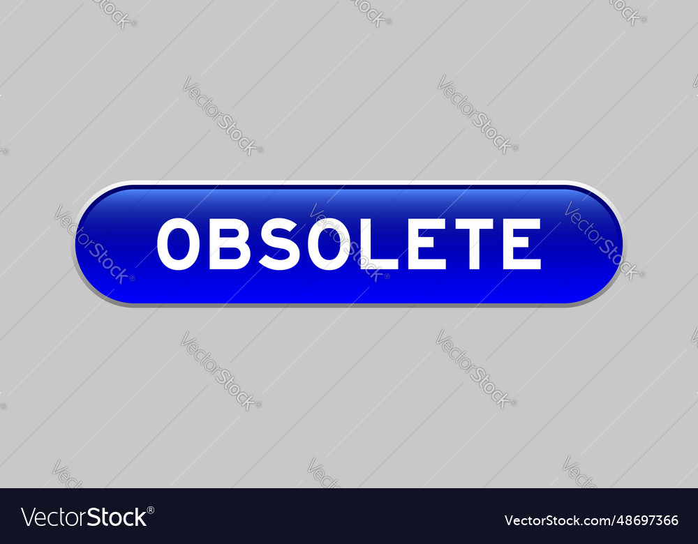 Blue color capsule shape button with word vector image Blue color capsule shape button with word