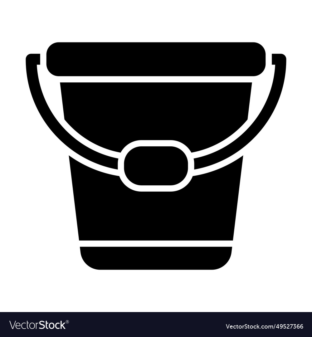 Bucket glyph icon for personal and commercial use