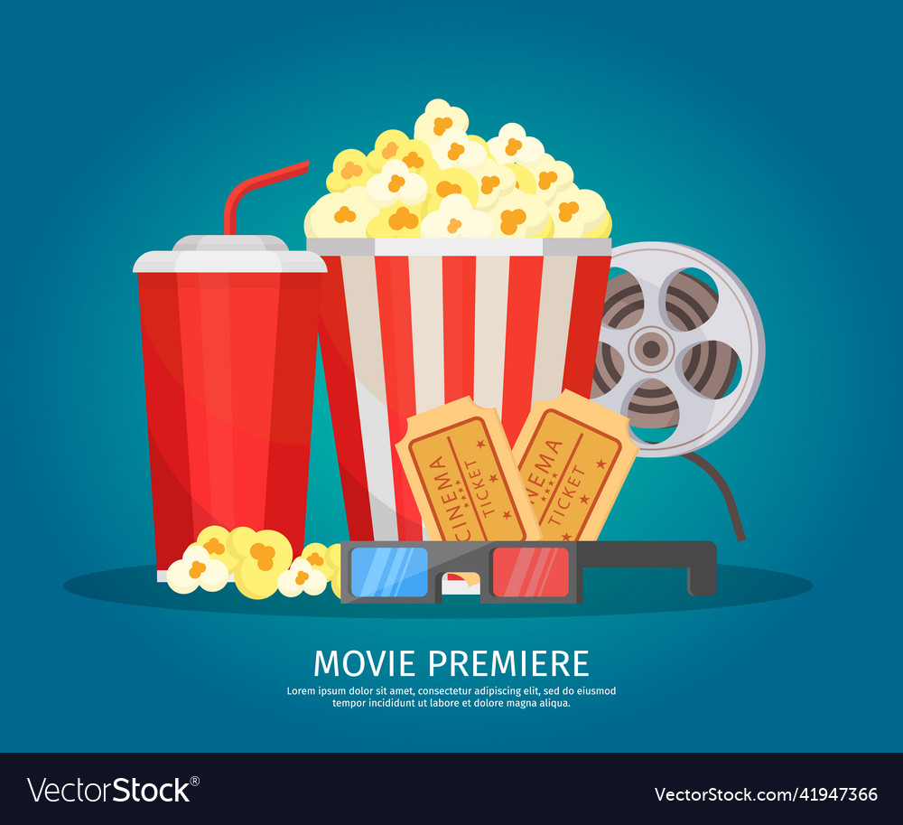 Cinema elements concept Royalty Free Vector Image