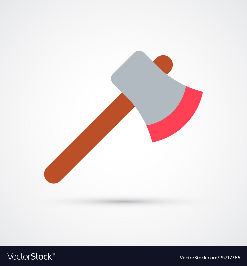 Colored axe trendy symbol Royalty Free Vector Image