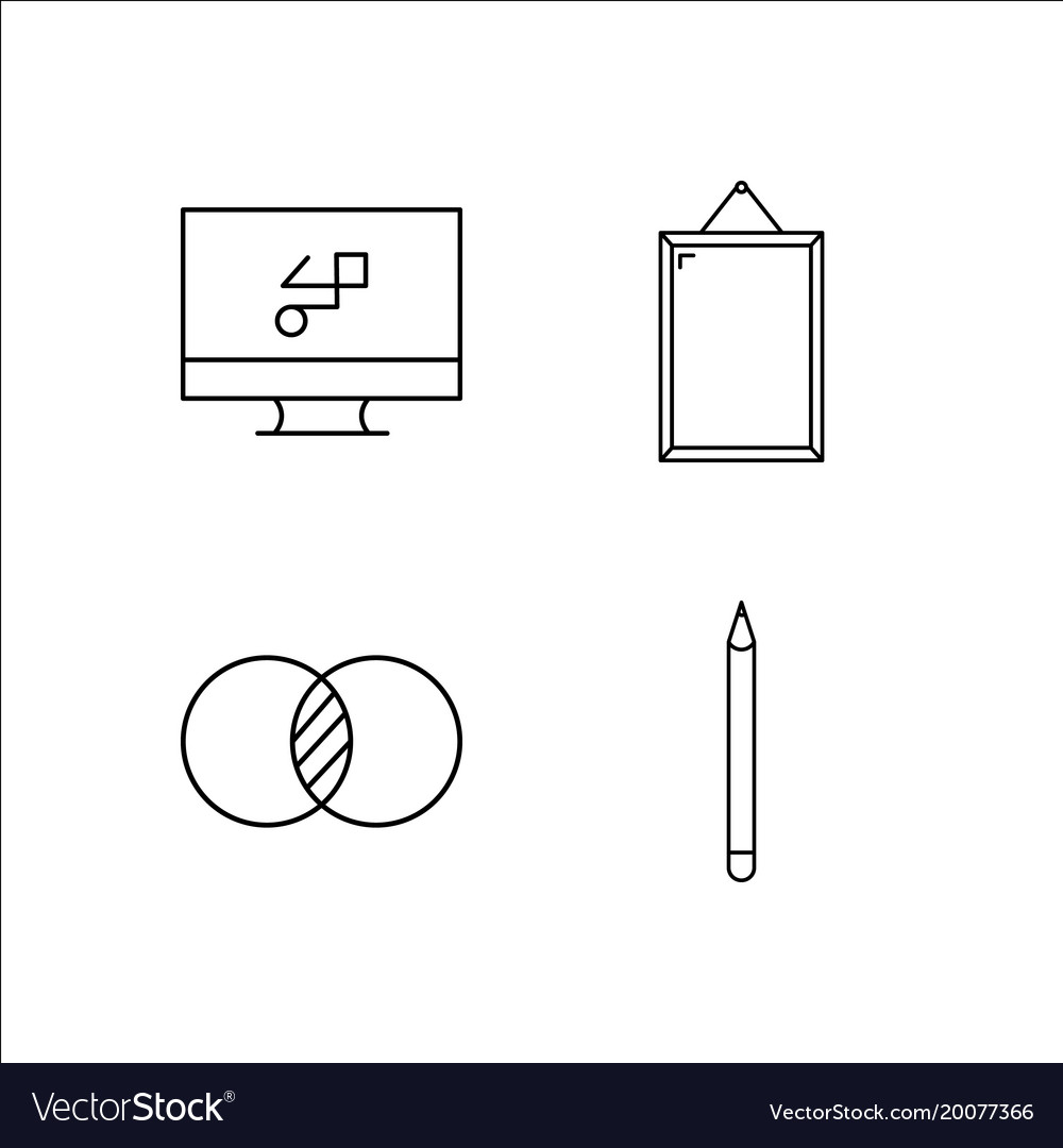 Design und Studio einfache lineare Icon-Setsimple