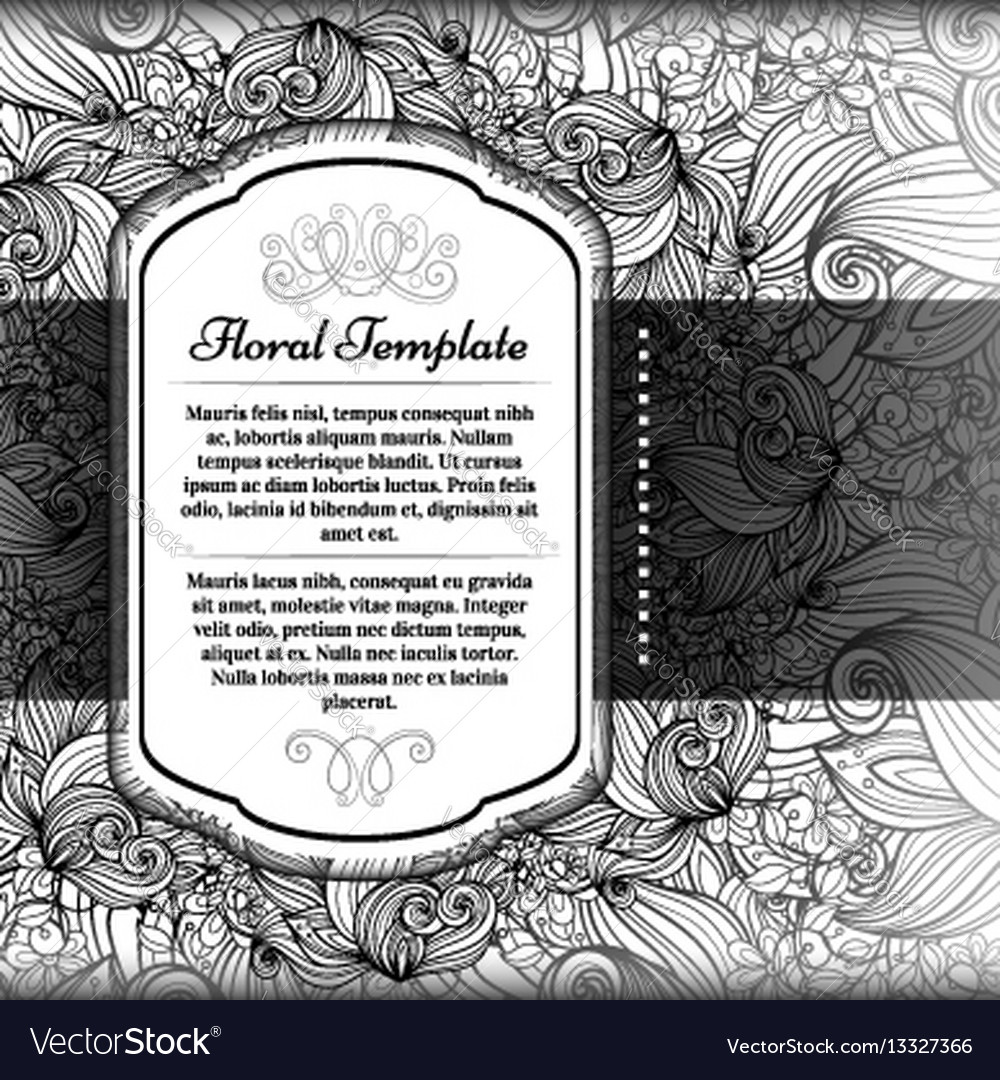 Floral Monochrome Template
