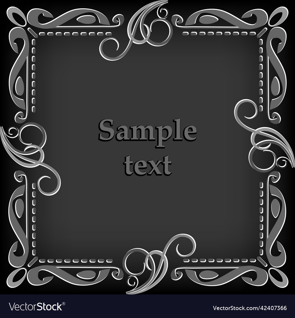 Frame for text with a monochrome pattern