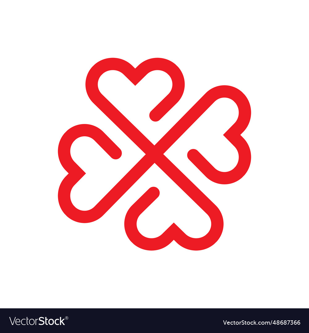 Heart logo love medical romance and charity Vector Image