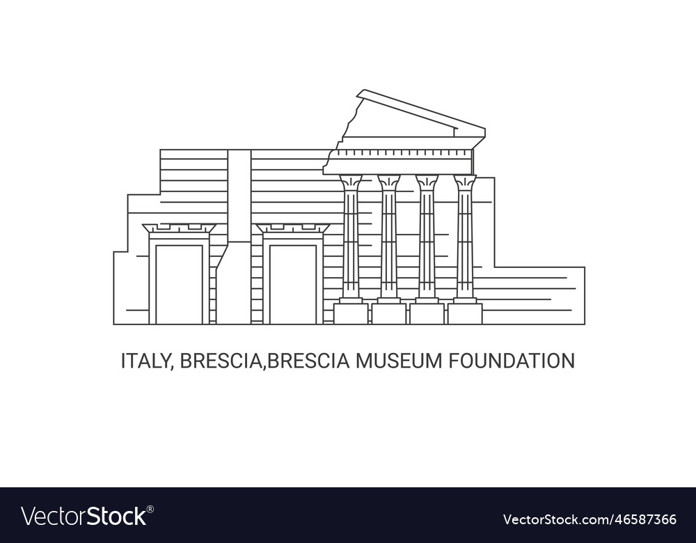 Italy bresciabrescia museum foundation travel Vector Image