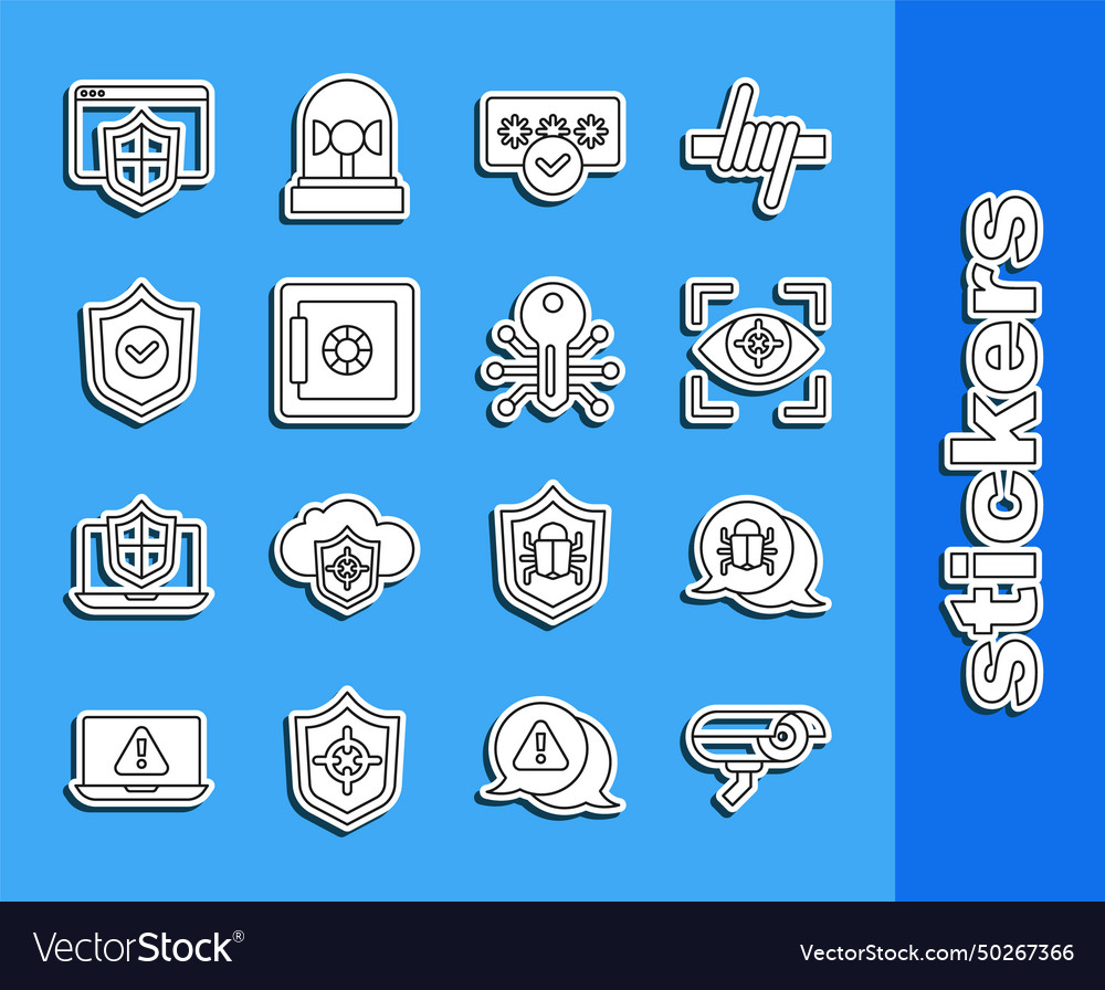 Set line security camera system bug eye scan