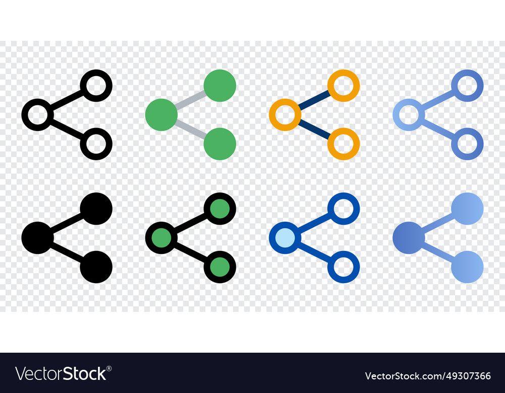 Share icons in different style vector image Share icons in different style