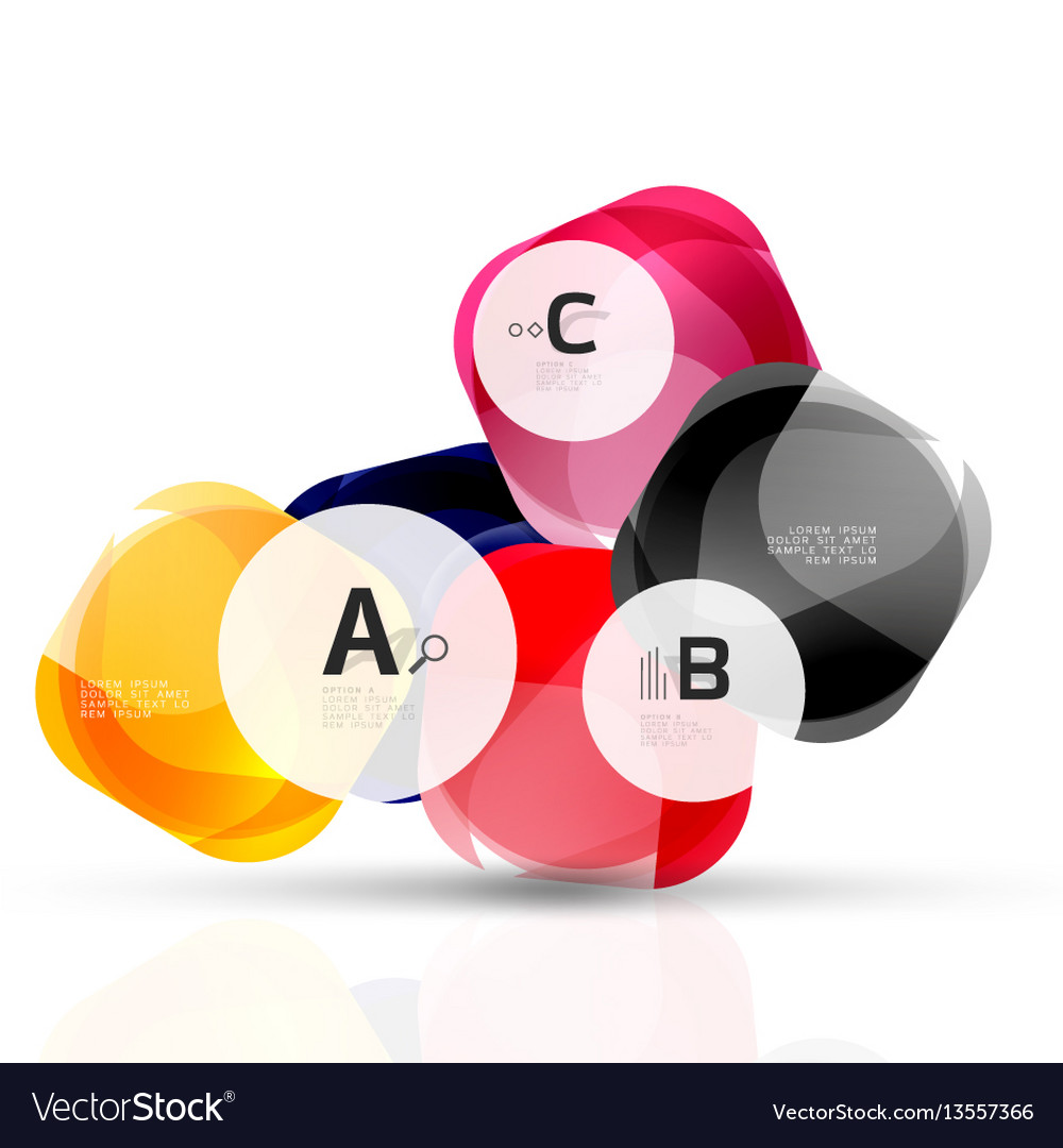 Shiny blank web option boxes vector image Shiny blank web option boxes