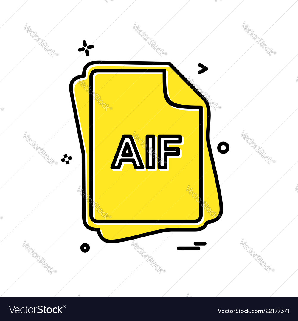 Aif file type icon design
