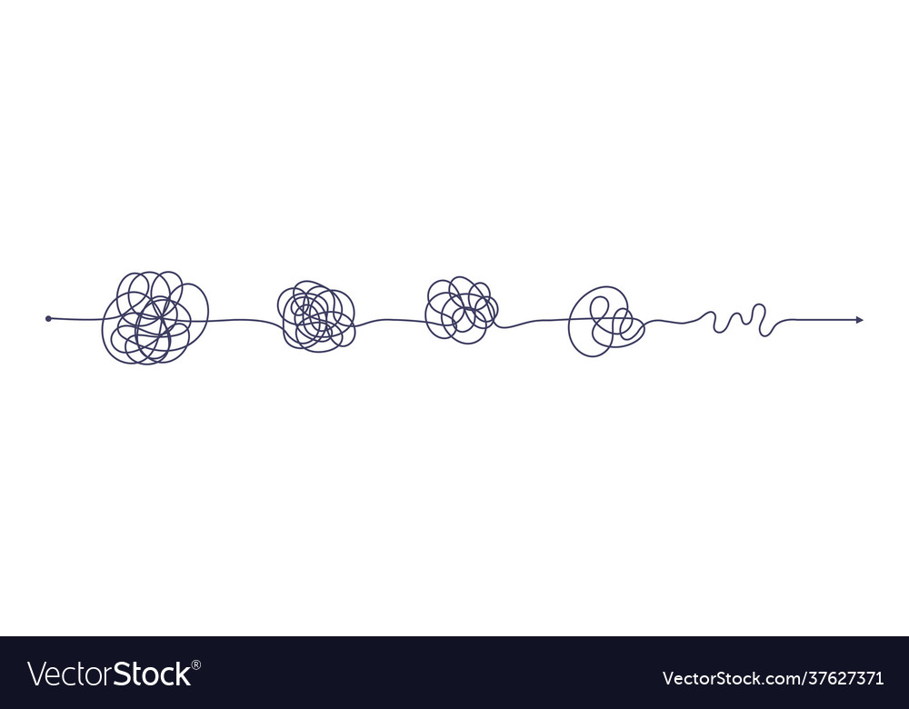 Complex and easy simple way from start to end vector image Complex and easy simple way from start to end