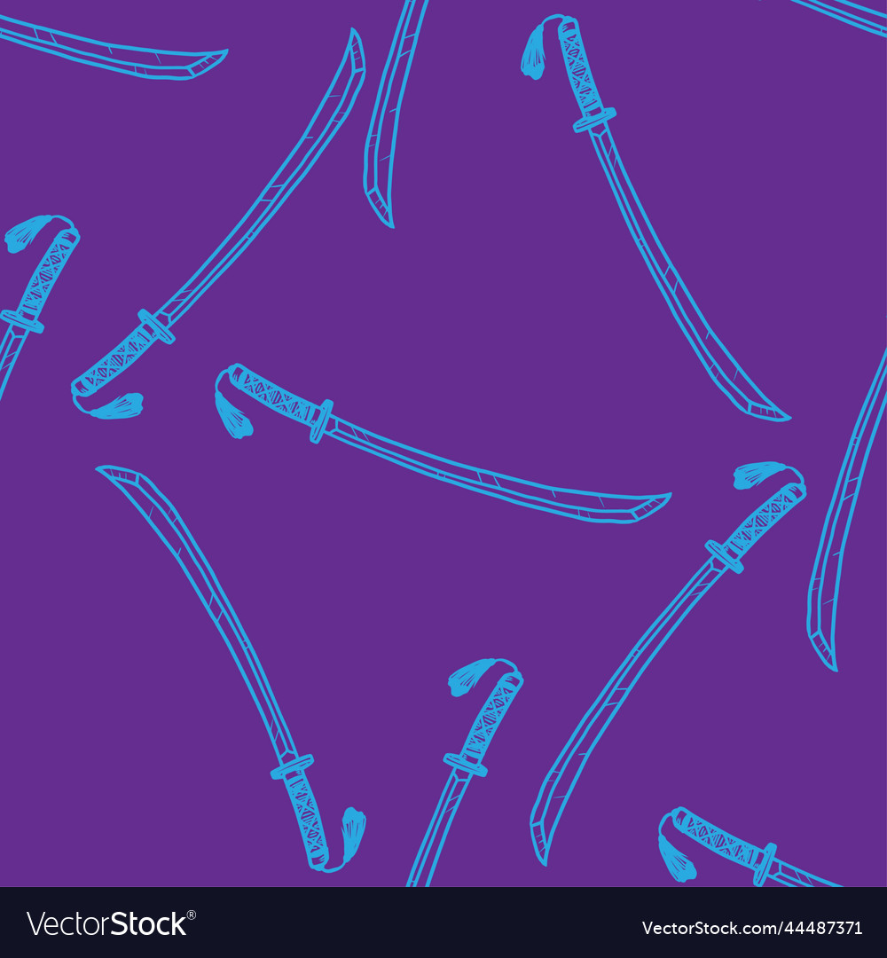 Katana seamless pattern for print or web design