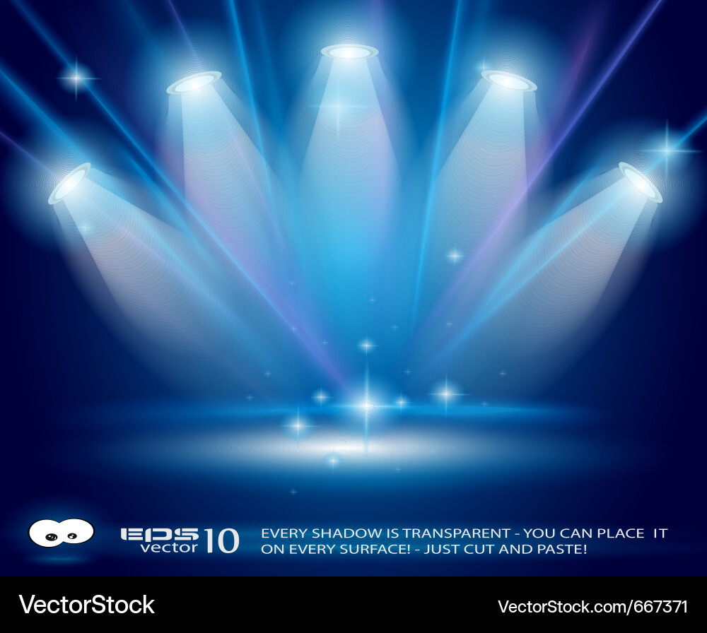 Magic spotlights Royalty Free Vector Image - VectorStock