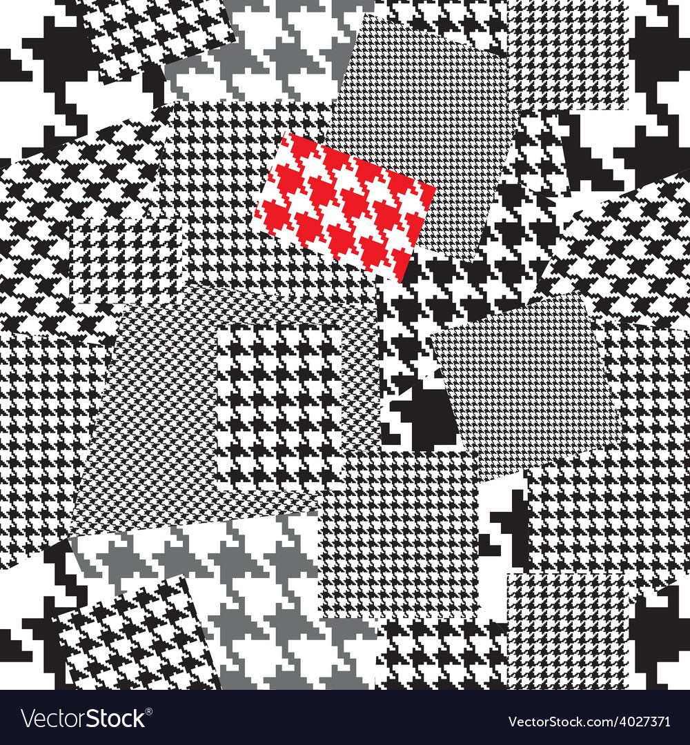 Patchwork with houndstooth ornament