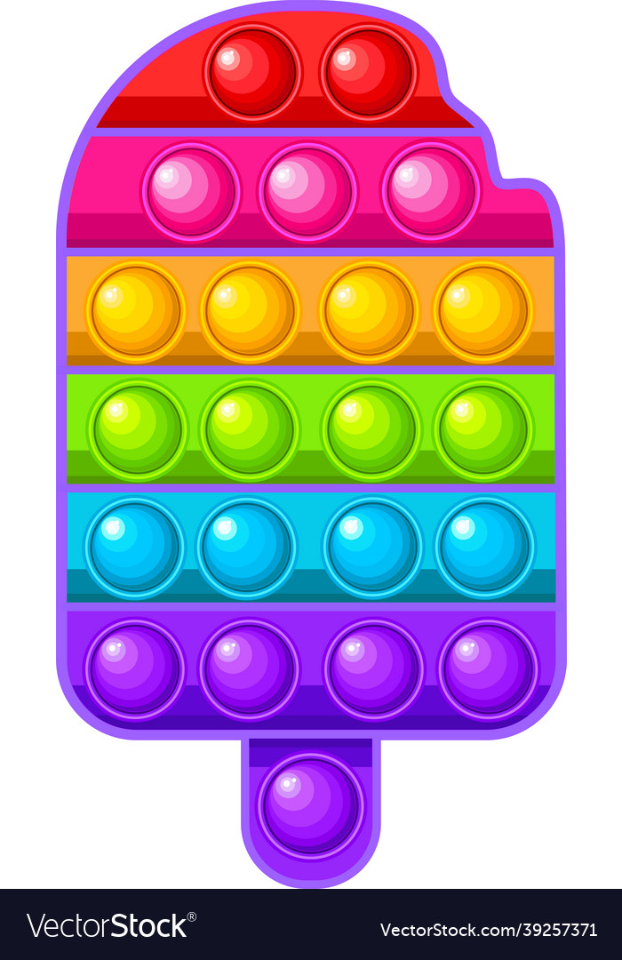 Rainbow Toy Anti-stress Popsicle Ice Cream Pop Vector Image