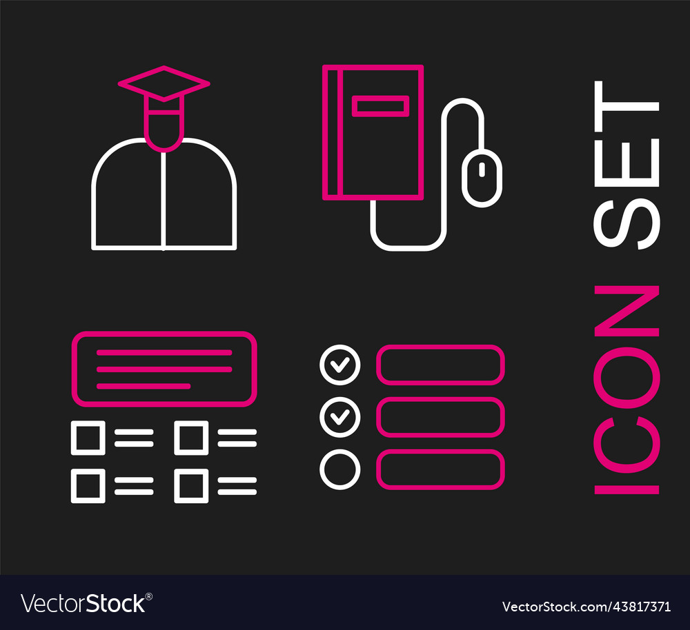 Set line task list online quiz test survey