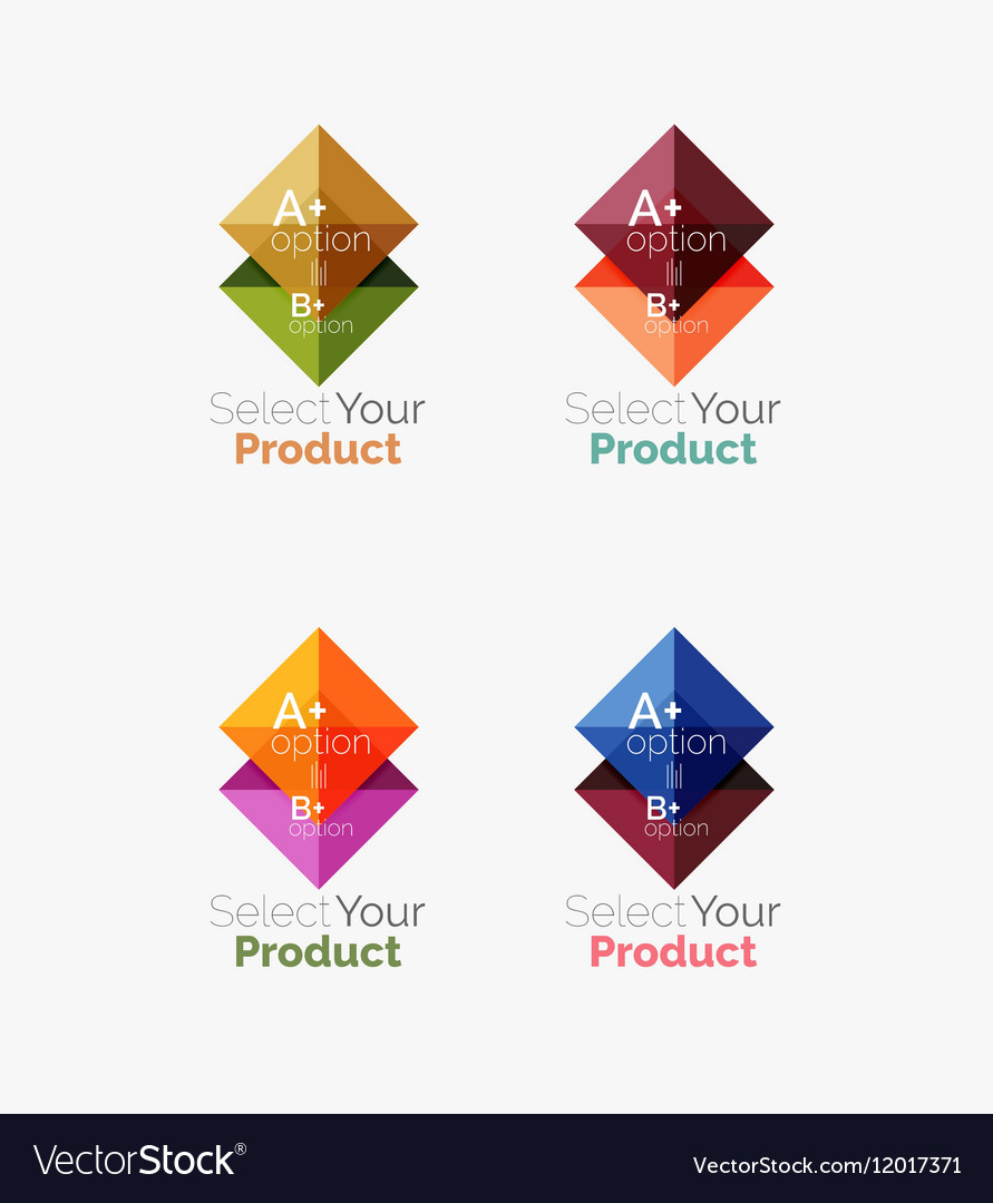 Set of square abstract background templates