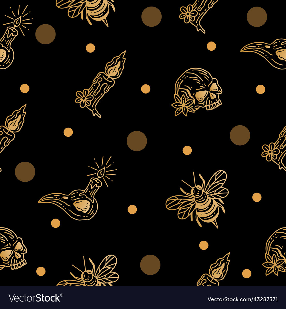 Set seamless pattern mystical celestial simple vector image Set seamless pattern mystical celestial simple