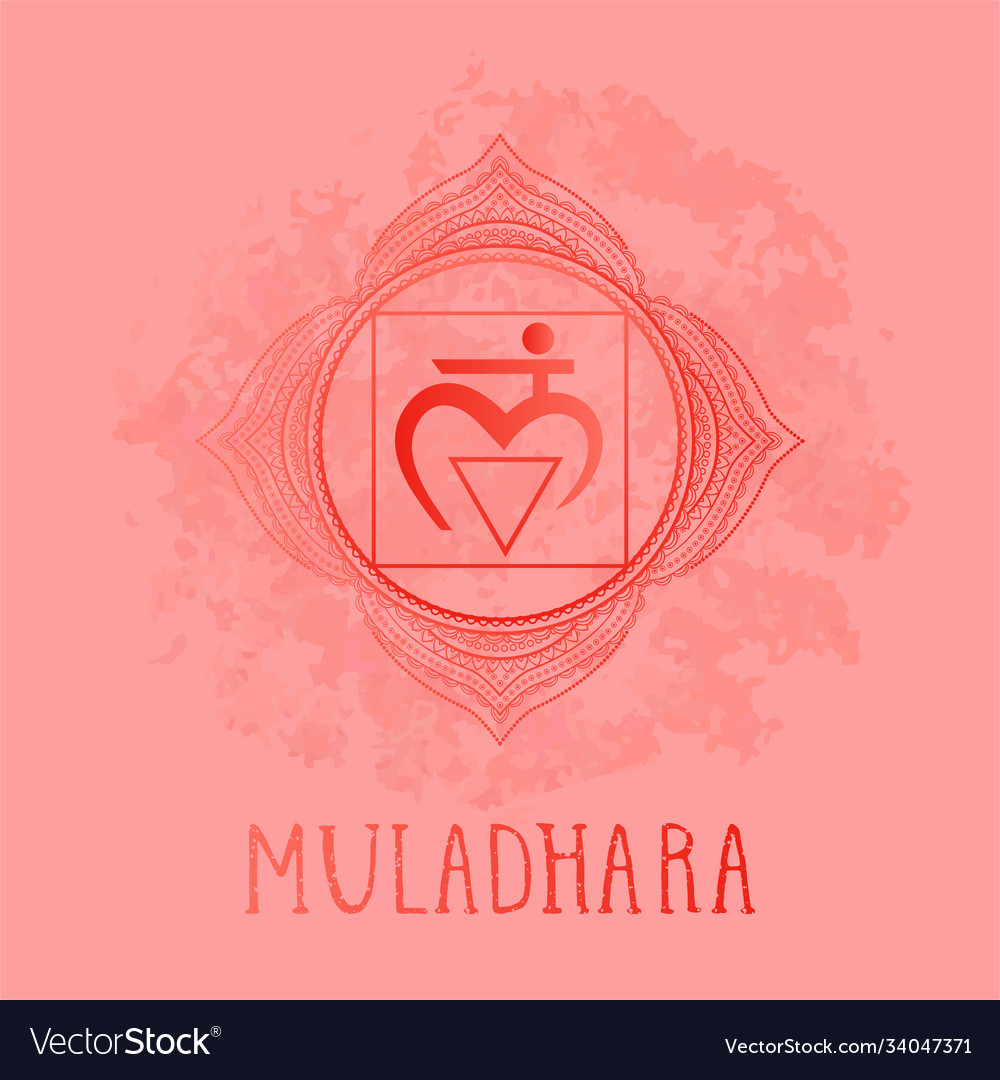 Symbol chakra muladhara Royalty Free Vector Image