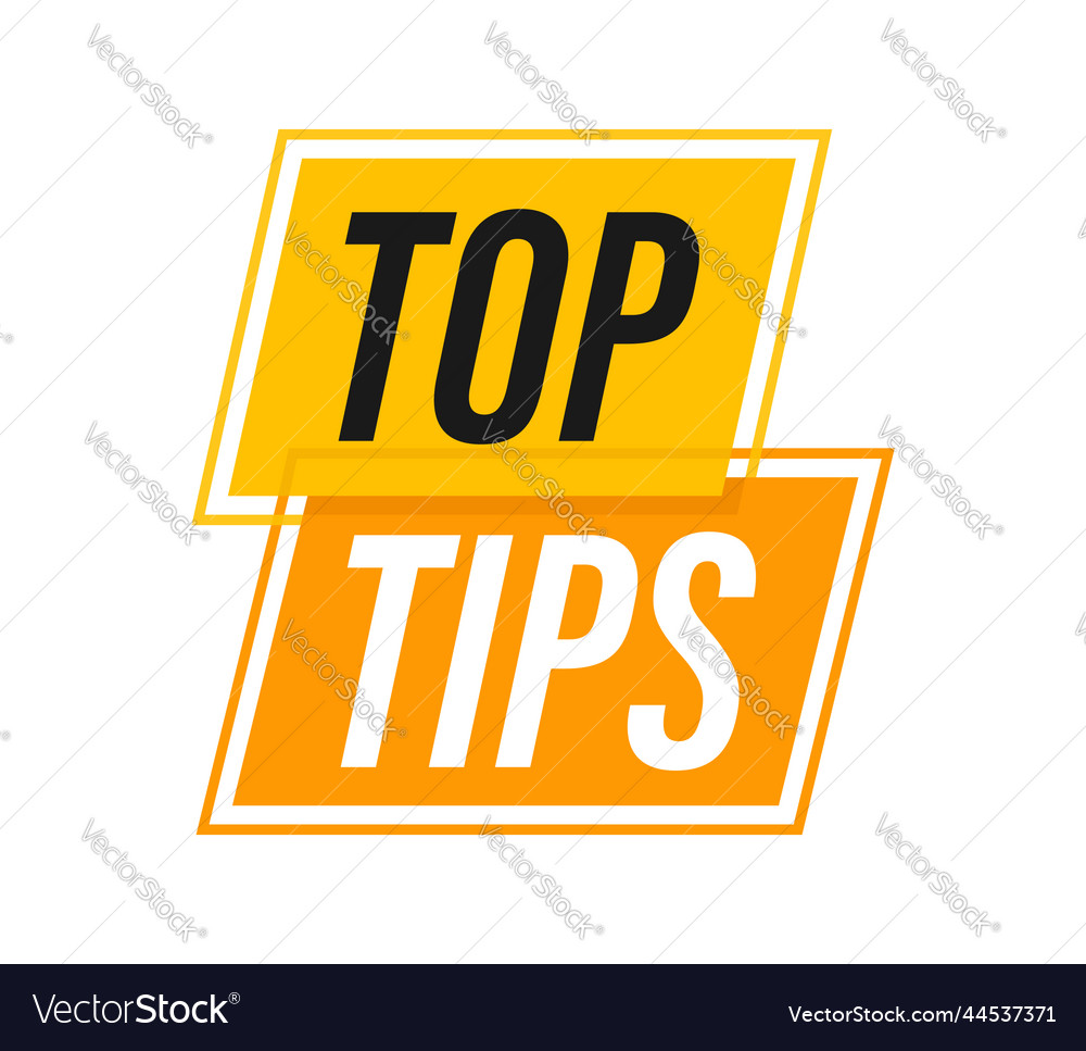 Top tips icon badge ready for use in web or print Vector Image Top tips icon badge ready for use in web or print
