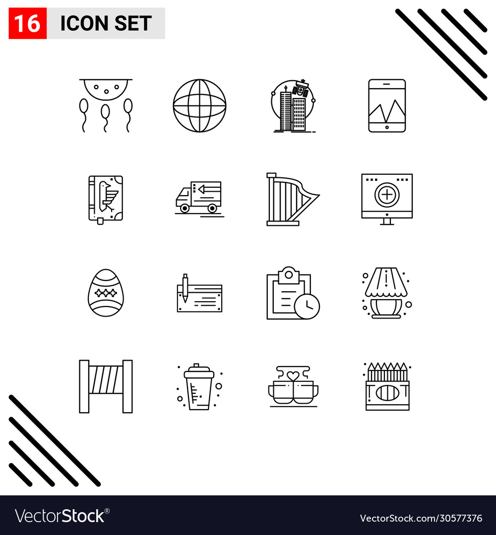 16 universal outlines set for web and mobile