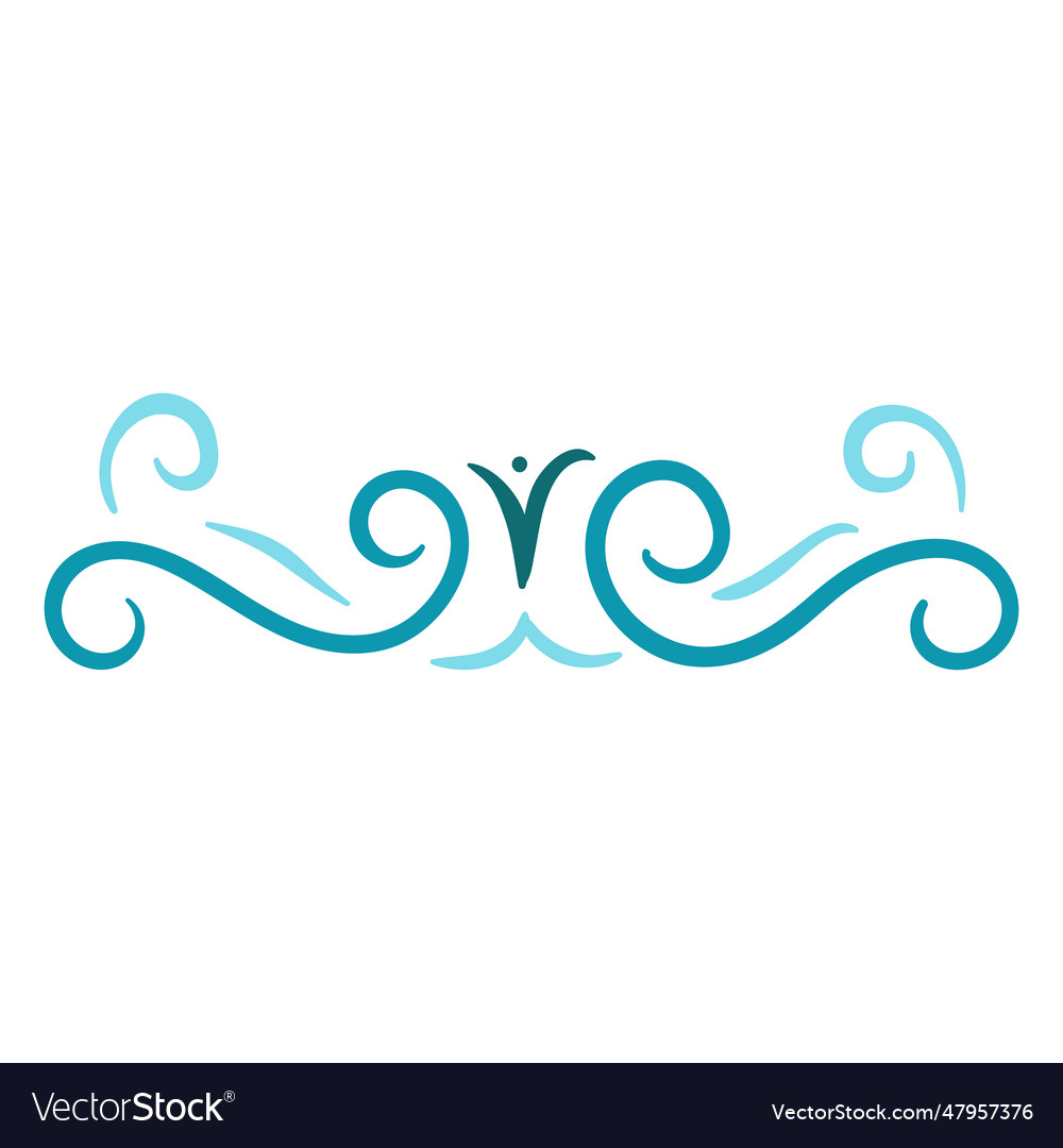 Blue swirls decoration