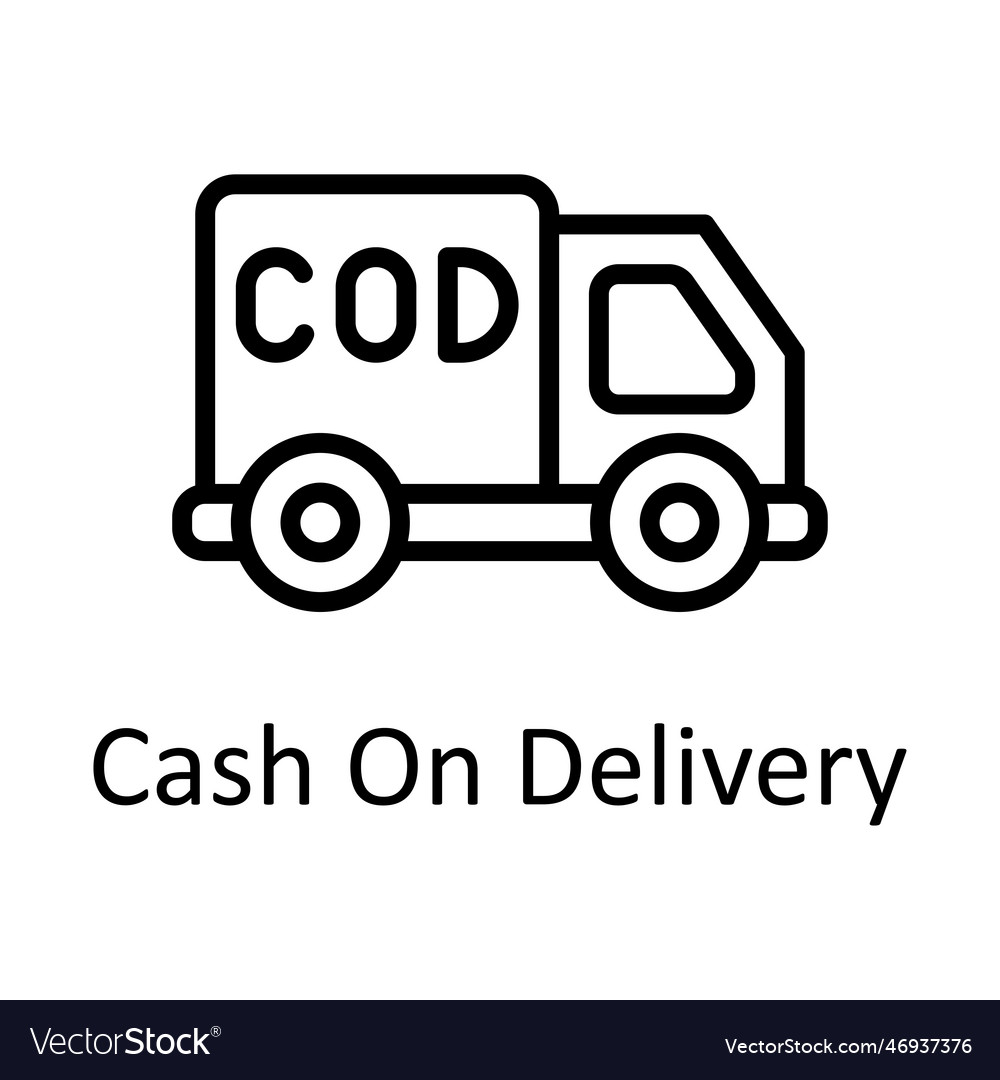 Cash on delivery outline icons simple s Royalty Free Vector