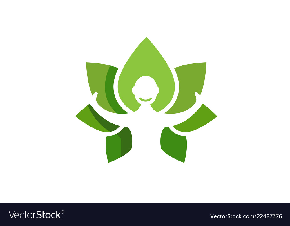 Creative fresh body leaves logo