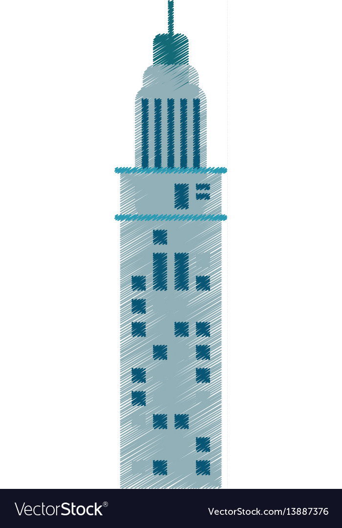 Drawing building architecture modern Vector Image Drawing building architecture modern