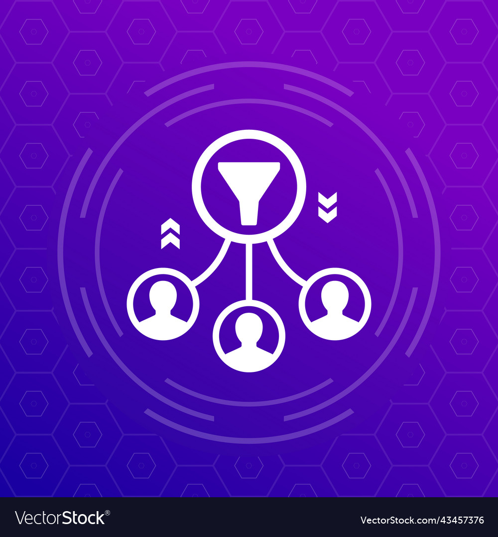 Filtering users data icon for web