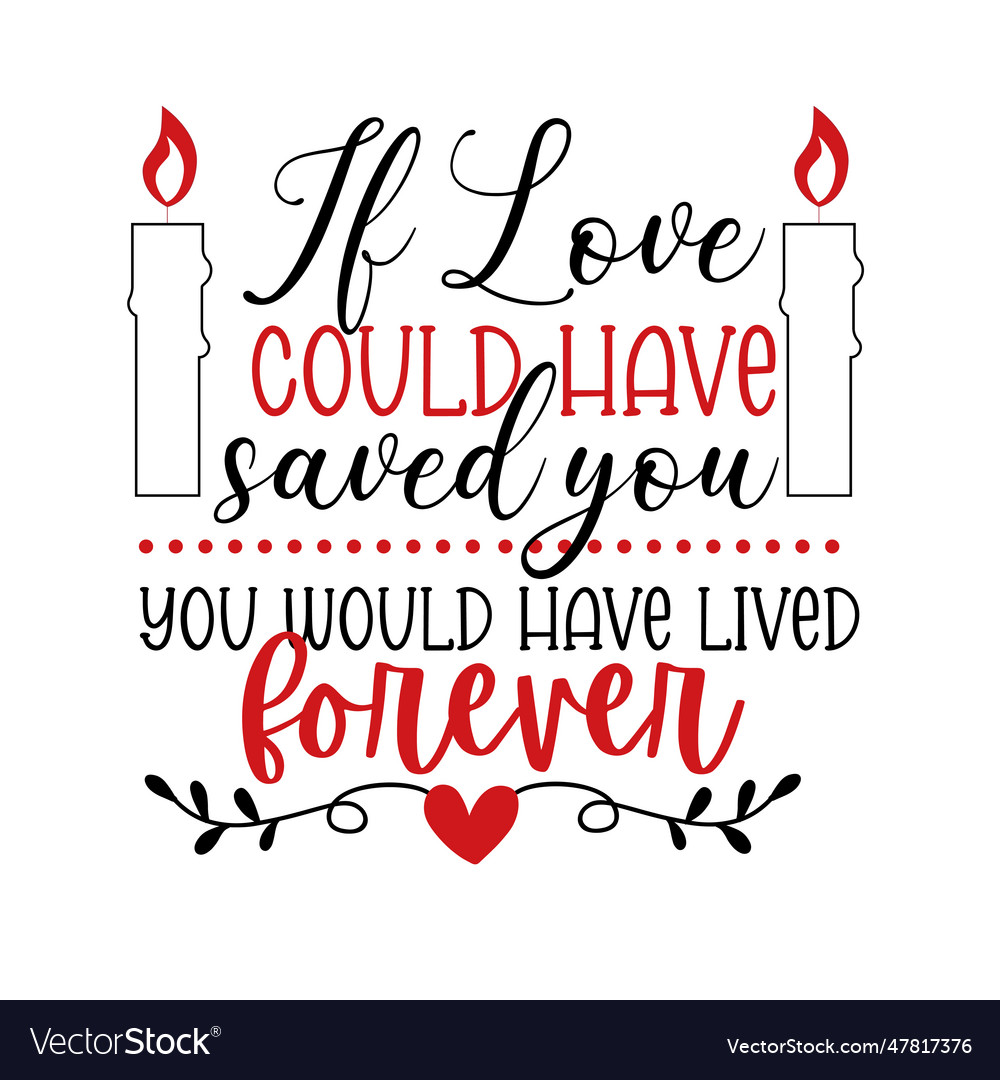In loving memory lettering Royalty Free Vector Image