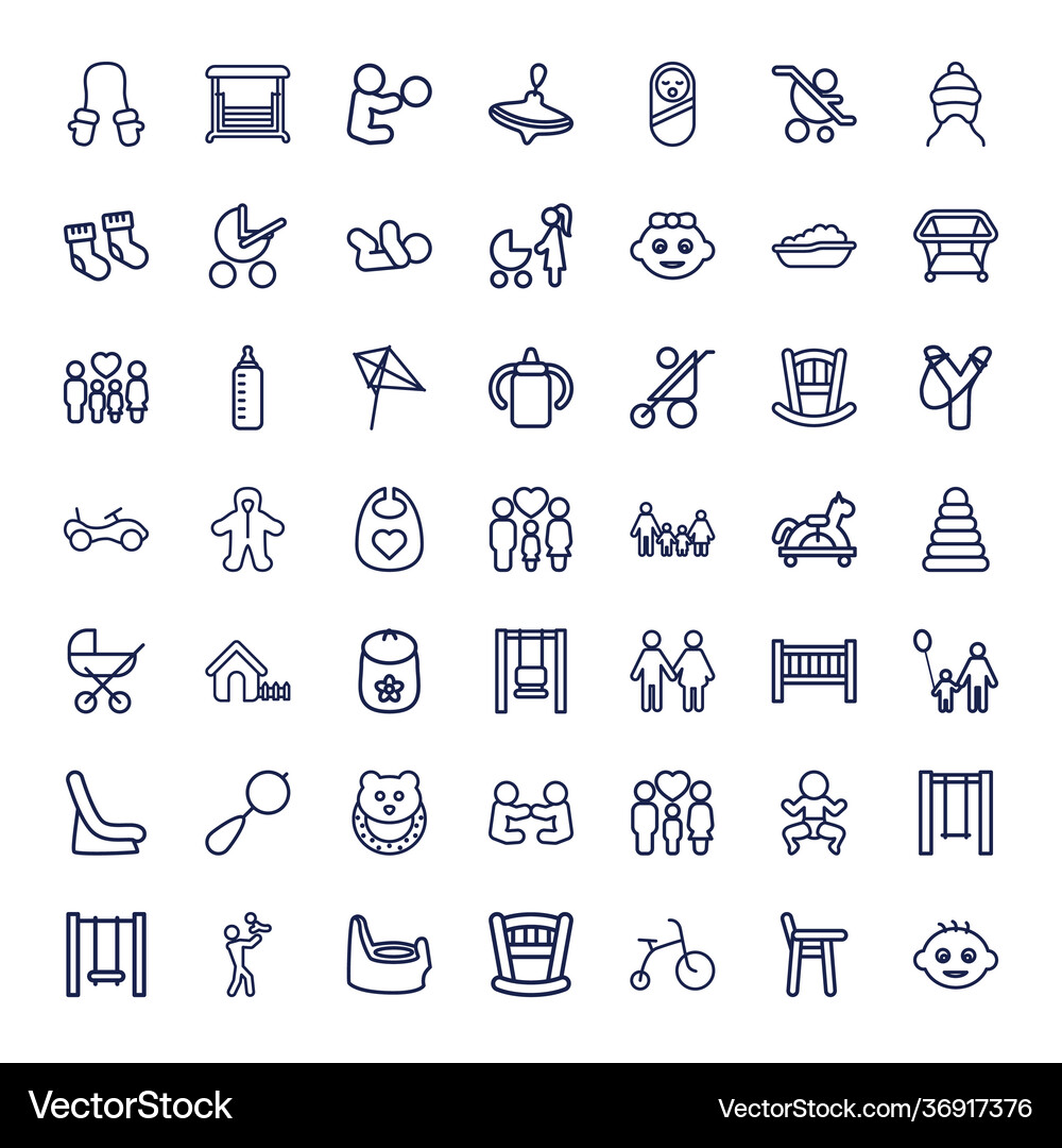 Kid icons Royalty Free Vector Image - VectorStock