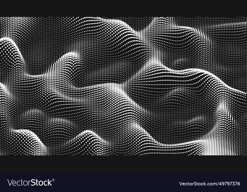 Point wave noise texture abstract dot background vector image Point wave noise texture abstract dot background