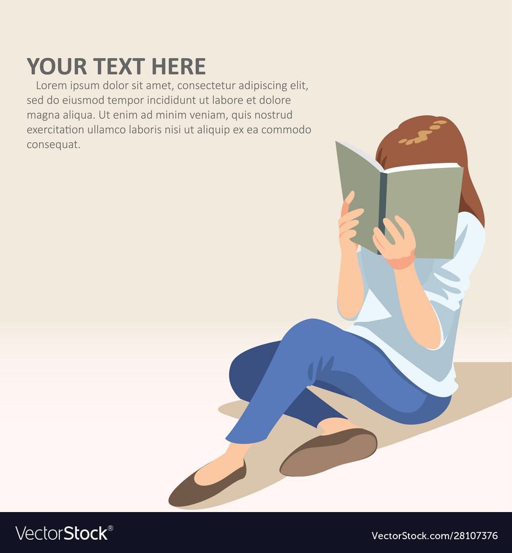Read with text vector image Read with text