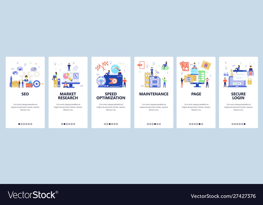 Website and mobile app onboarding screens Vector Image Website and mobile app onboarding screens