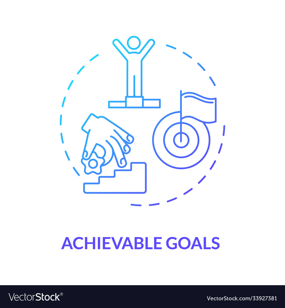 Achievable goals concept icon