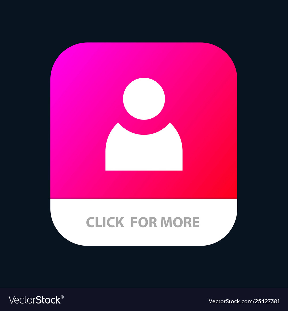 Avatar user basic mobile app button android Vector Image Avatar user basic mobile app button android