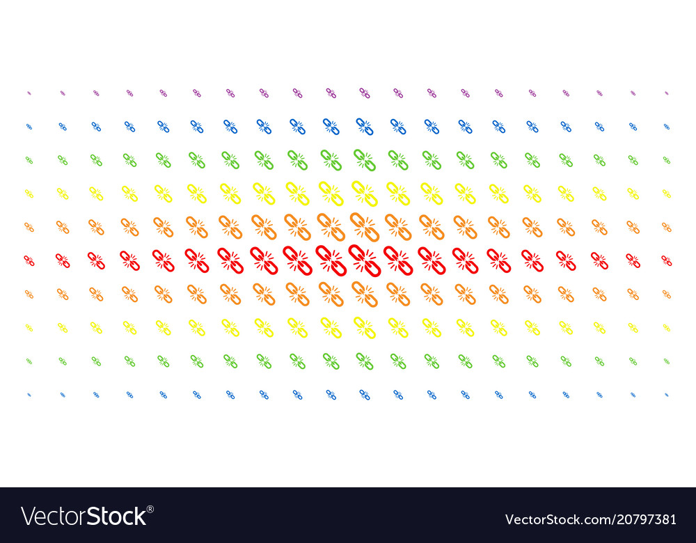 Break chain link spectrum halftone matrix